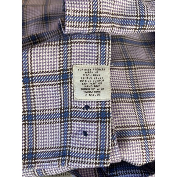 Peter Millar Men's Nanoluxe Easy Care Button-Down Long Sleeve Size Large Purple - Picture 10 of 13